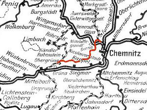 Radweg von Wüstenbrand bis zum Chemnitzer Küchwald